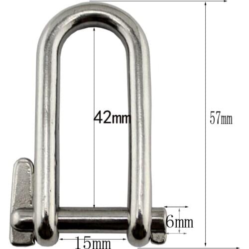 Halyard Shackle stainless steel 316 marine hardware boat hardware, rigging hardware 5pcs 6mm Key Pin Shackle