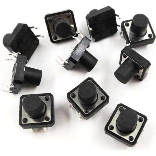 JOYING LIANG (500000 Times Life) 12*12*10MM Touch Switch 4-pin Micro Button Switch Four-pin 12x12x10mm Copper Foot 10PCS