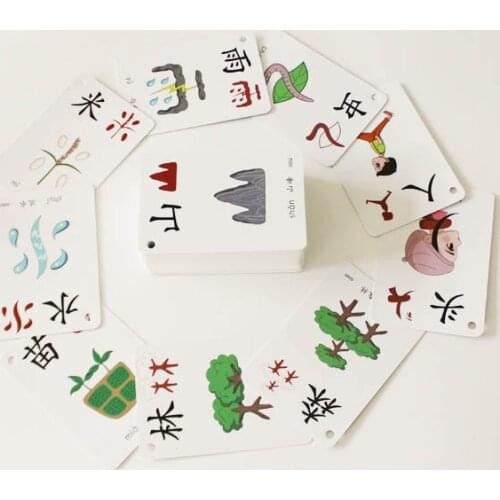 NewPictographic literacy Chinese characters card picture pinyin hanzi learning card, 1000 cards in all