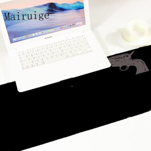 Mairuige High Quality Hot Selling Black Gun Mousepad Pattern Mousepad Support DIY Custom for Light Novel Fans Game Player
