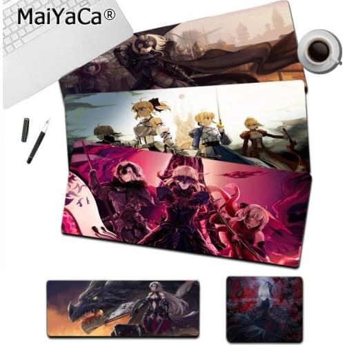 MaiYaCa Fate Saber girl pad Beautiful Anime Mouse pad Mat Size for CSGO Game Player Desktop PC Computer Laptop