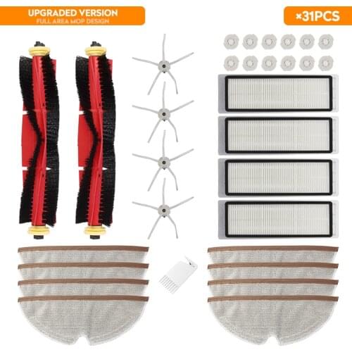 Washable HEPA Filter Main Brush Replacement Accessory for Xiaomi Roborock Vacuum Cleaner rockrobo S4 S5 S6 Max S50 S60 E35 E25