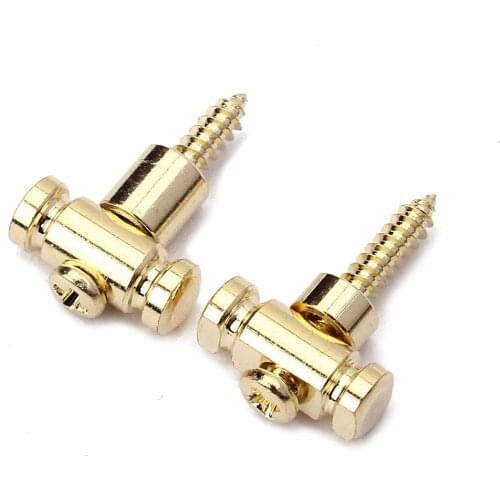 Tooyful Set of 2 Guitar Replacement Gold Copper String Mounting Tree Guide Retainer Musical Instrument Parts