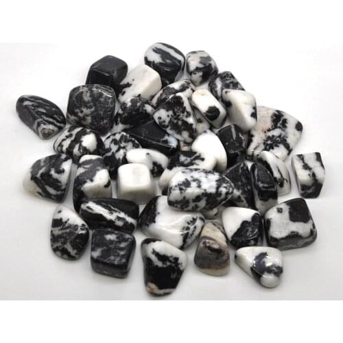 Natural Black&White Zebra Tumbled Stones Bulk Healing Crystals Reiki Polished Gemstones Raw Aquarium Decor Minerals Collection