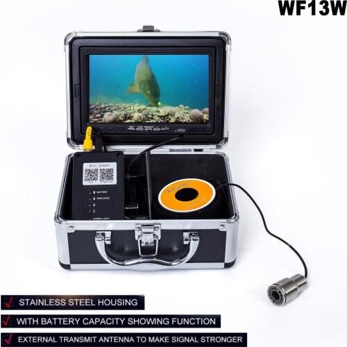WF13W WIFI Fishing Video Camera 7 Inch LCD Monitor HD 1000TVL Underwater Ice Fishing Camera For IOS Android APP 15M 30M 50M
