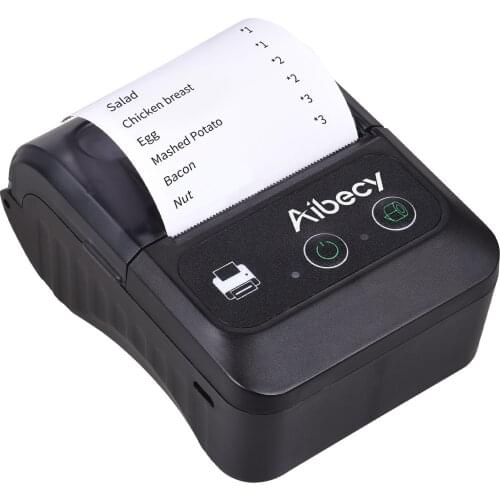 Aibecy Portable Wireless BT 58mm 2 Inch Thermal Receipt Printer Mini USB Bill POS Mobile Printer Support ESC/POS Print Command