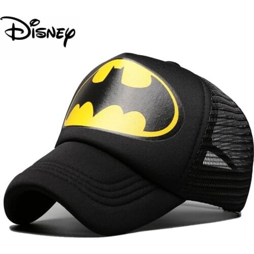 Disney Marvel Batman Hip Hop Baseball Mesh Cap Unisex Summer Breathable Mesh Casual Print StretchAdjustable outdoor sun hat