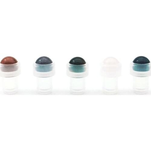 7*10mm Natural Gemstone Roller Ball Fit 1ml 2ml 3ml 5ml Perfume Vial Essential Oil Roll On Thin Glass Bottles Accessories 100pcs