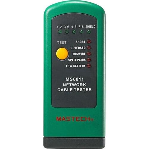 MASTECH MS6811 Handheld Network Cable Tester Line Tracker UTP and STP Wiring Test Meter Lan Tester