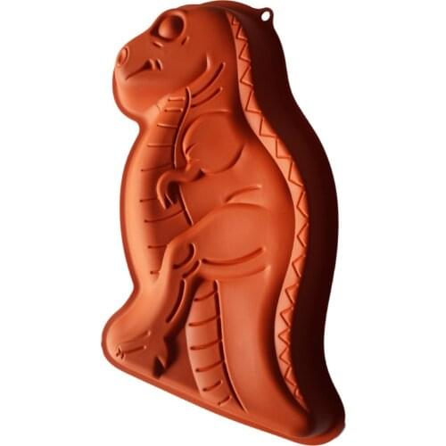 32.3*41.7*4.4cm Large Tyrannosaurus Rex shape silicone mold Mousse cake mould decoration for children birthday cake Mousse