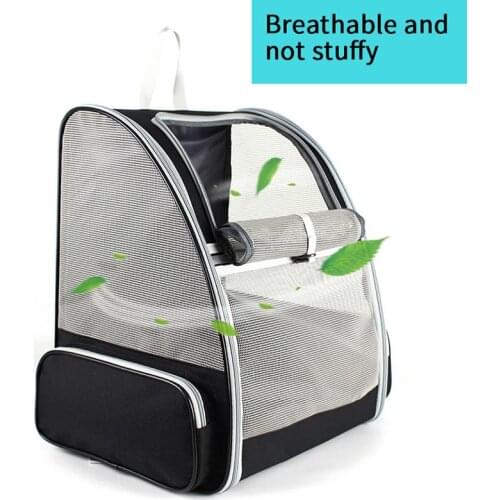 Foldable Cat Backpack Carrier Large Capacity Pet Bag Outdoor Pet Carrier Double Shoulder Carry Bag With Mesh Window Pet Supplies