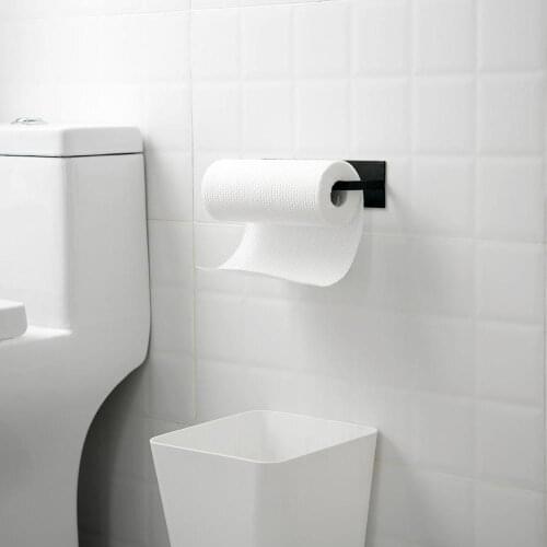 Carbon Steel Paper Towel Rack Free Punch Paper Towel Shelf Kitchen Paper Rack Storage Rack Roll Paper Rack Wall Organizer