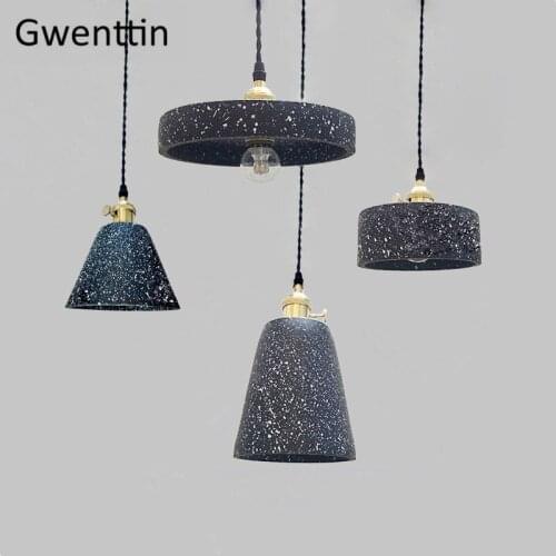 Vintage Cement Pendant Lights Industrial Lamp Kitchen Hanging Lamps Living Room Bedroom Light Fixtures Home Lighting Loft Decor