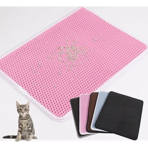 Waterproof Pet Cat Litter Mat Double Layer Litter Cat Pads Trapping Pet Litter Box Mat Pet Products Bed For Cats House Clean
