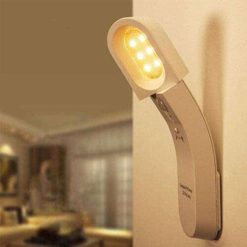360 Degree Rotation 6 LED Motion Sensor Light PIR USB Rechargeable Night Light With Motion Sensor Human Body induction USB Lamp