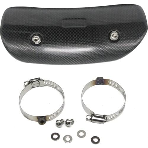 Motorcycle Exhaust Pipe Carbon Fiber Mid Link Connect Pipe Protector Heat Shield Cover Anti-Scalding Shell For Honda Suzuki