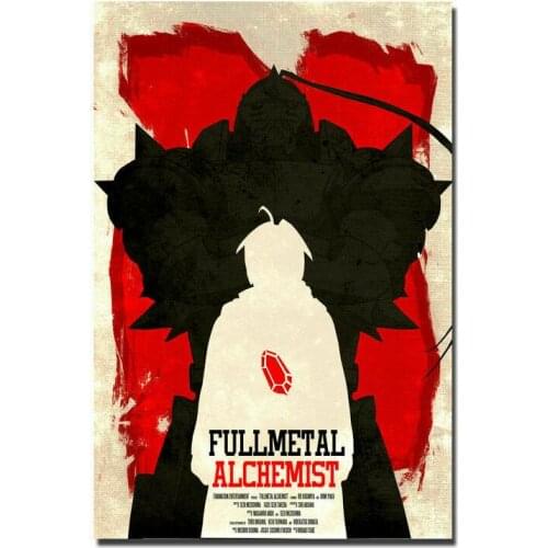W012 Fullmetal Alchemist Anime F Silk Fabric Wall Poster Art Decor Sticker Bright