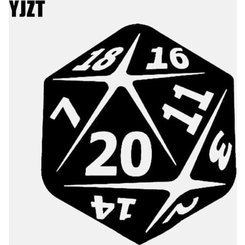 YJZT 11.7*13.3CM Vinyl Dice Casino Decor Car Sticker Personalized Accessories High Quality Graphic C12-1338