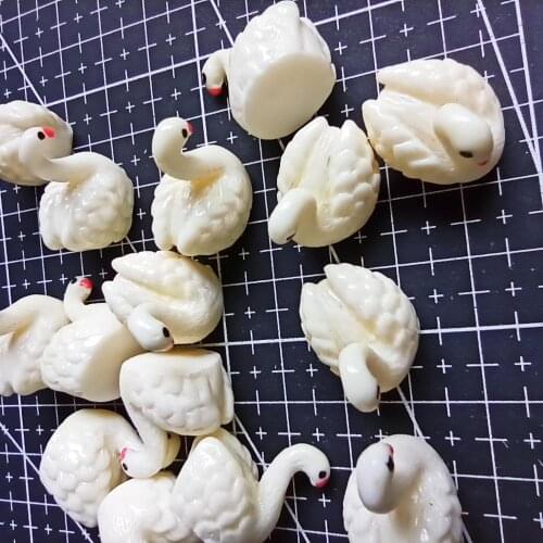 1pcs/lot resin solid swan cartoon 21mm fairy garden gnome moss terrarium decor crafts bonsai home DIY