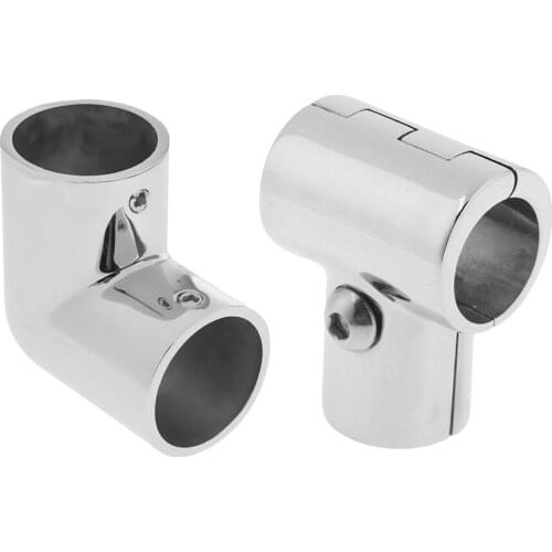 2Pcs 25mm 1" Marine Boat Yacht Handrail Fitting 316 Stainless Steel
