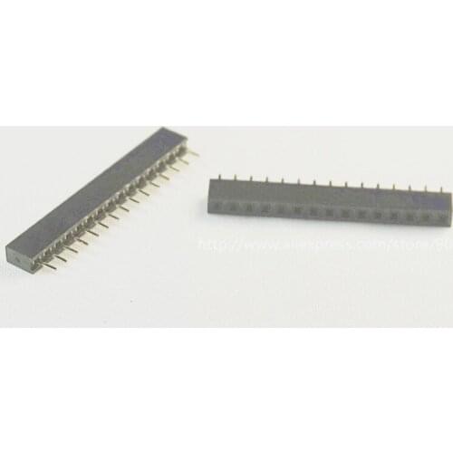 20pcs 1x15 P 15 Pin 2.0 mm PCB Female Header Pin Headers Single row Straight Through Hole Insulator height 4.30mm Rohs Reach