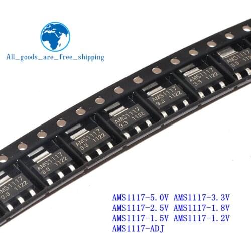 50PCS AMS1117 series AMS1117-3.3V AMS1117-ADJ AMS1117-1.8V AMS1117-1.2V AMS1117-5.0V AMS1117-2.5V AMS1117-3.3 AMS1117-5.0