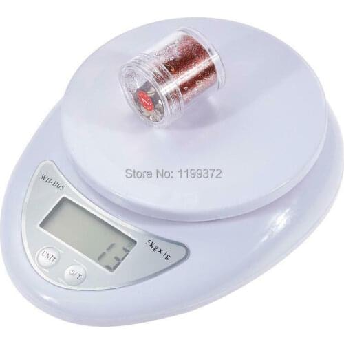 60pcs 5kg 1g WH-B05 LED Digital Electronic Kitchen Scale Portable Postal Weight Scales Cooking Food Weighing Baking