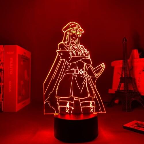 Anime Akame Ga Kill Esdeath 3d Lamp 16 Colors Nightlight LED Night Light Child Birthday Gifts Dropshipping