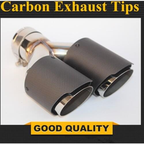 Car Styling Mufflers Exhaust Tail Throat Pipe Tip Universal Stainless Steel Multi-size Dual Outlet Auto Muffler