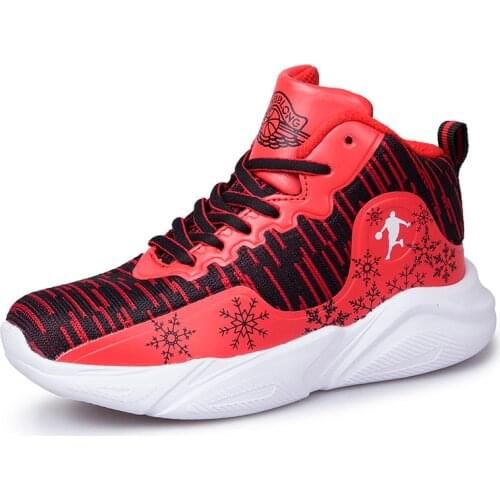 Basketball Children Casual Shoes For Kids Sneakers Boys Shoes Girls Sneakers Leather Sport Running Trainers Fabric tenis menino