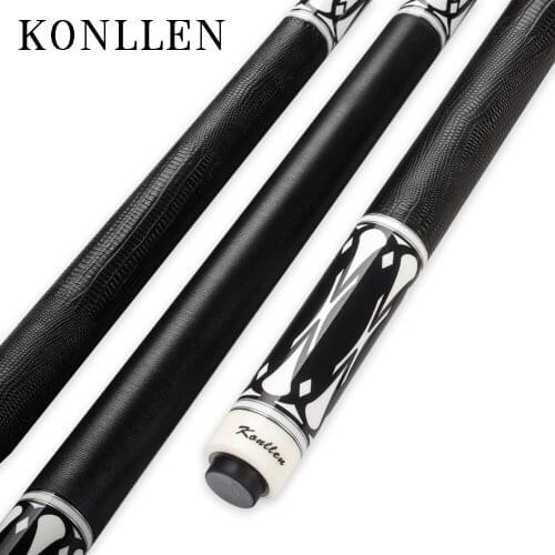 KONLLEN Billiard Pool Cue Stick Irish Linen Lizard leather Wrap 13mm Tip Billiard Stick Kit 10Teeth AXD Maple Cue with Extension