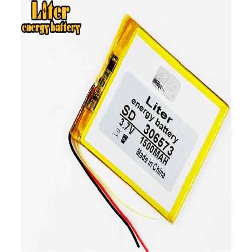 3 line 306573 3.7V 1500mAh Lithium Polymer LiPo cells power For PAD GPS Vedio Game E-Book Tablet PC Power Bank
