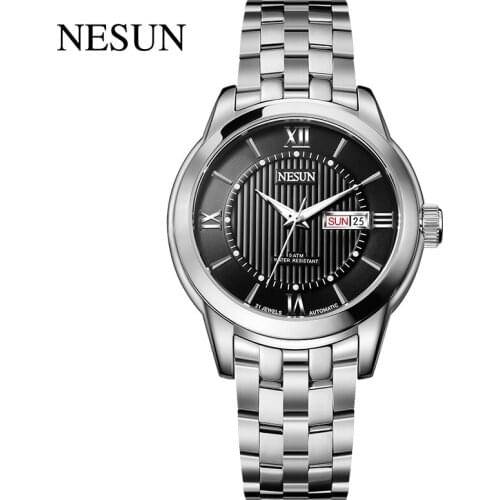 NESUN Original Men Business Automatic Wristwatches Sapphire Crystal Japan MIYOTA NH36A Mechanical Male Gift Clock 5ATM MS9201BK