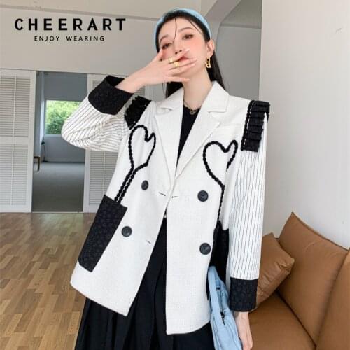 Женские двубортные пиджаки Cheerart China At AliExpress