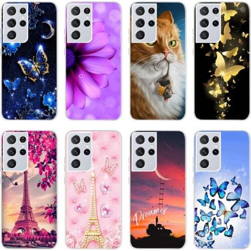 For Samsung S21 Ultra 5G Case SM-G998B Soft Silicone Phone Cases For Samsung Galaxy S21 Ultra S21Ultra 5G Back Cover Slim Fundas