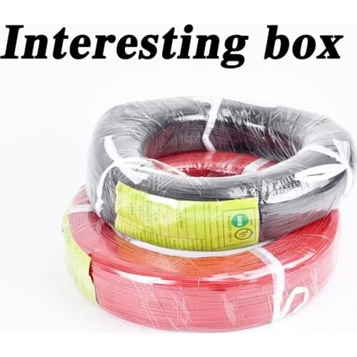 DIY handgefertigte Materialien dünner Draht dünner Draht roter schwarzer Draht Netzkabel Jumper 5 Meter Durchmesser 1,7 mm