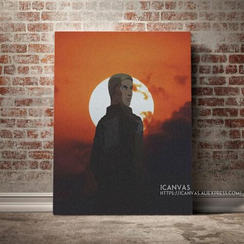 Erwin shingeki no kyojin real life Decoration Prints Home Decor Canvas Living Kids Room Bedroom Painting Wall Art Studio Poster