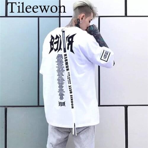 Hip Hop T Shirts Male Short Sleeve Men Letter Print Tshirt Streetwear Casual Summer T Shirt Boys 2019 Cool Punk Shirt Men Women
