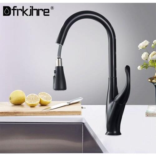 Chrome Nickel Kitchen Faucet Tap Black Cold Hot Water Mixer Tap Torneira Single Handle Faucets Sink Pull Down Mixer Crane