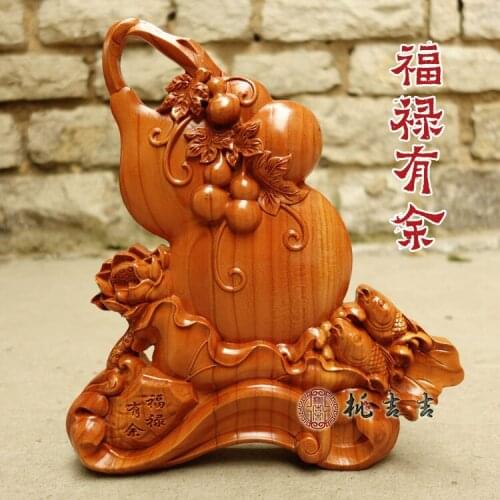Mahogany gourd kaiguang office desktop to enhance the feelings of husband and wife reception decorations spirits handicraft