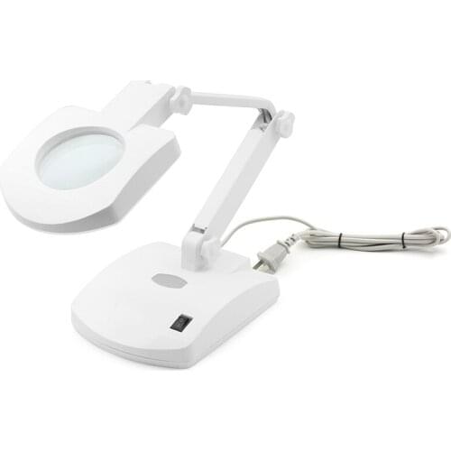 Mini 10 times desktop magnifying glass with lamp HD folding magnifying glass for elderly reading mobile phone repair desk lamp
