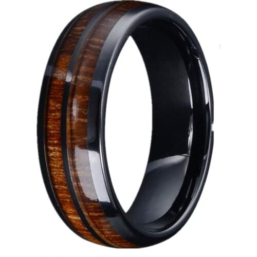 Fashion Creative 8mm Tungsten Carbide Steel Inner Blue and White Ring