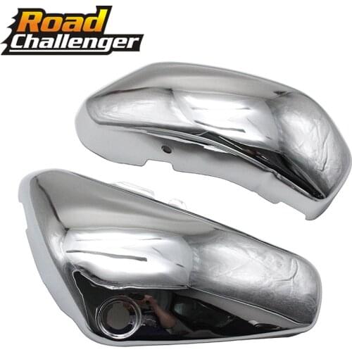 Motorcycle Fairing Battery Cover Left Right Side Battery Cover Guard For Suzuki Boulevard Voluisa C50 VL800 VL 800 Chrome