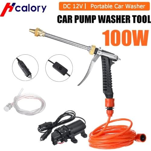 Car Wash 12V High Pressure Car washer Portable Spray Cleaner Watering intelligent Pump Cleaning Kit Sprayer + Water Pump
