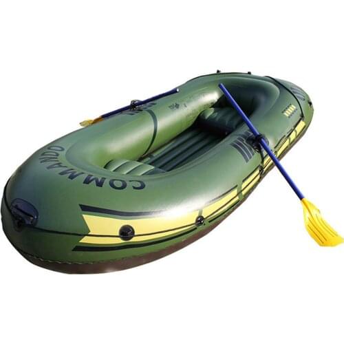 2Person/3Person Thickening PVC Inflatable Boat Raft River Lake Dinghy Boat Pump Fishing Boat with Oars Set Load 200kg