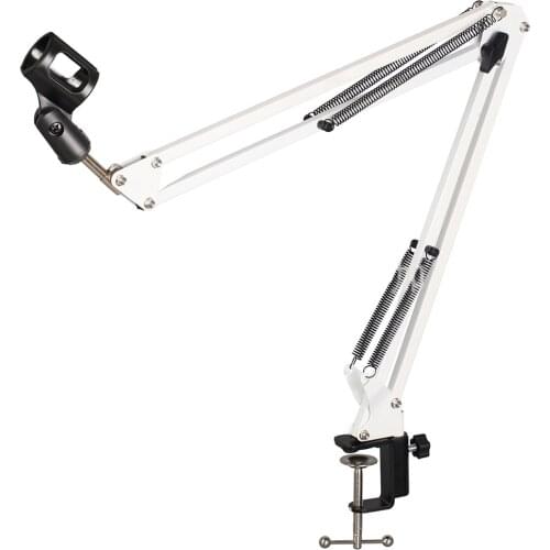 Desktop Microphone Suspension Scissor Arm Microphone Stand Table Mounting Clamp mini Cantilever Bracket Lavalier mini microphone