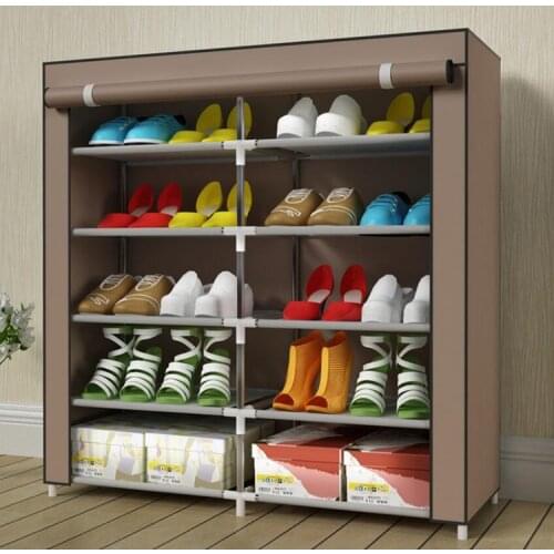 Dustproof Non-woven Shoe Storage DIY Assembly Shoe Storage Cabinet Stand Holder Space Save Portable Shoe Organizer Rack
