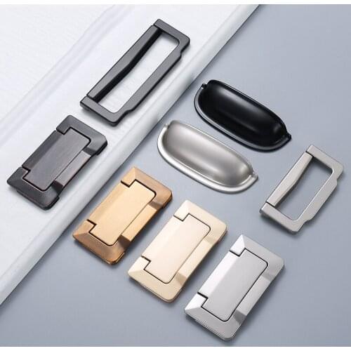Hidden Door Handle Zinc Alloy Tatami Recessed Pull Sliding Door Handles Bedroom Cabinet Handle Furniture Handle Hardware