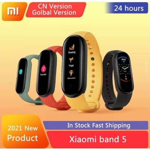 Xiaomi Mi Band 5 Smart Band Bracelet 1.1" Touch Mi band 5 Wristband Fitness Tracker Bluetooth Waterproof Smart band Global
