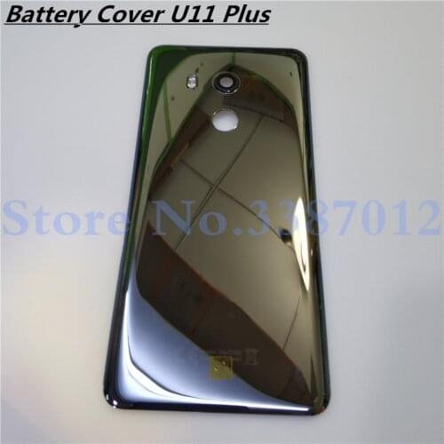 Glass Back Rear Housing Door For HTC U11 Plus Back Battery Cover Case With Camera Lens Replacement Parts